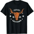 thumbnail image 1 of Texas 1845 Vintage Longhorn Cowboy and Rodeo Fan T-Shirt, 1 of 3