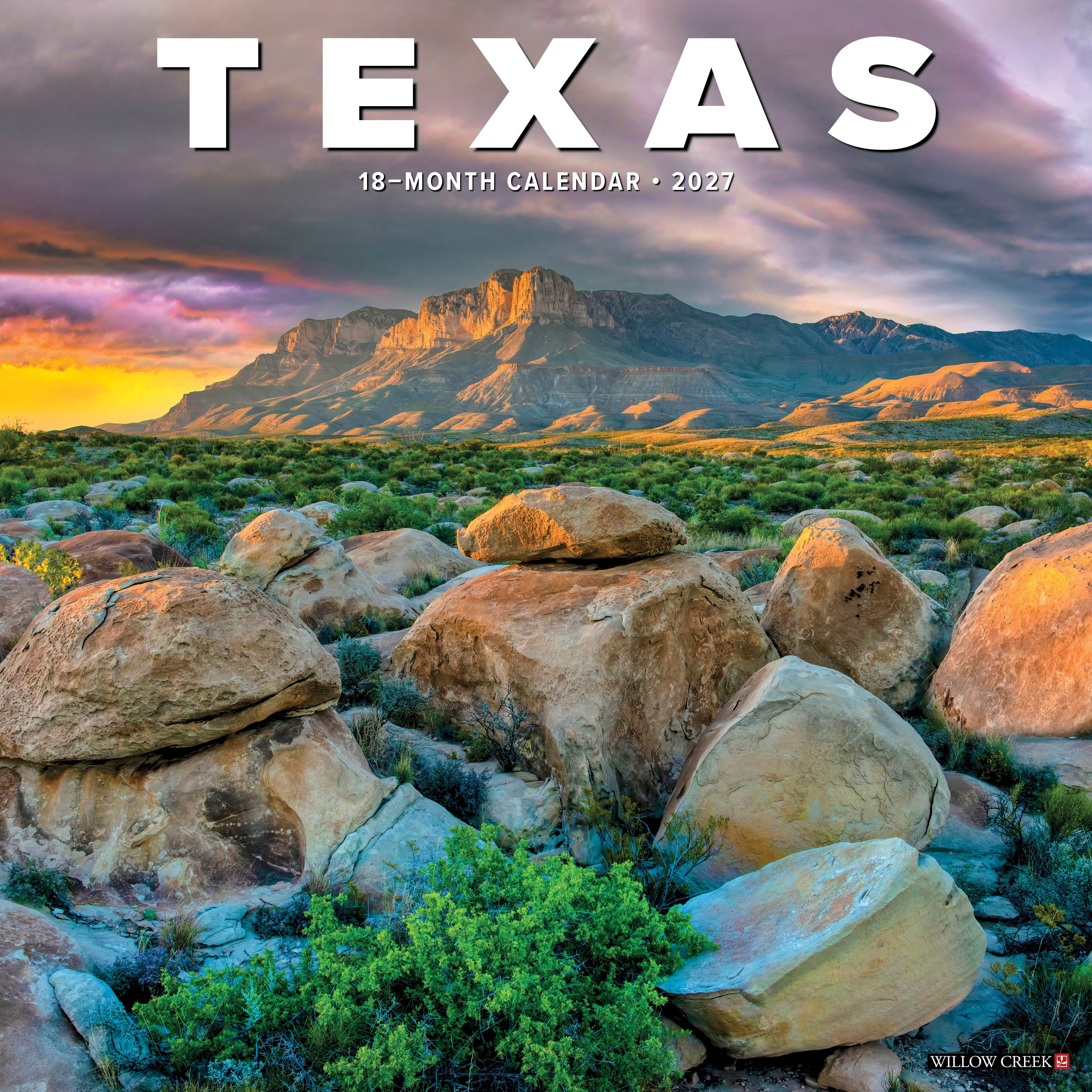 Willow Creek Press, Texas 2027 Wall Calendar