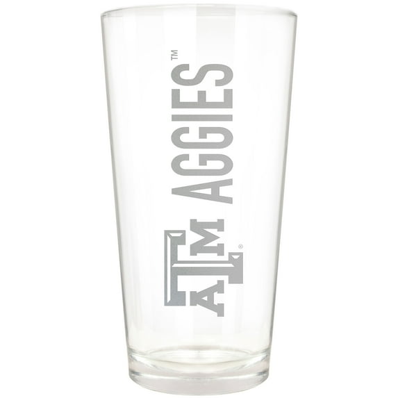 Texas A&M Aggies Etched 16oz. Vertical Rally Cry Pint Glass