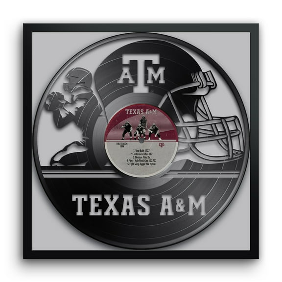 Texas A&M Aggies Framed 13" x 13" Vinyl Record Art Print