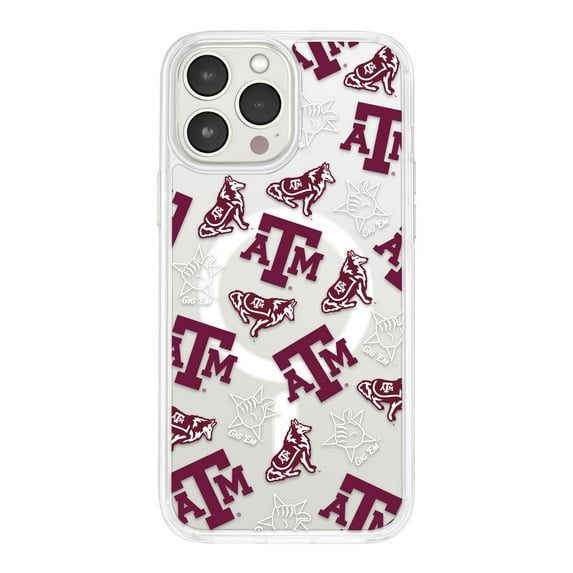 Texas A&M Aggies HD Phone Case Compatible with MagSafe Apple iPhone 13 Pro (Scattered) by Affinity Bands