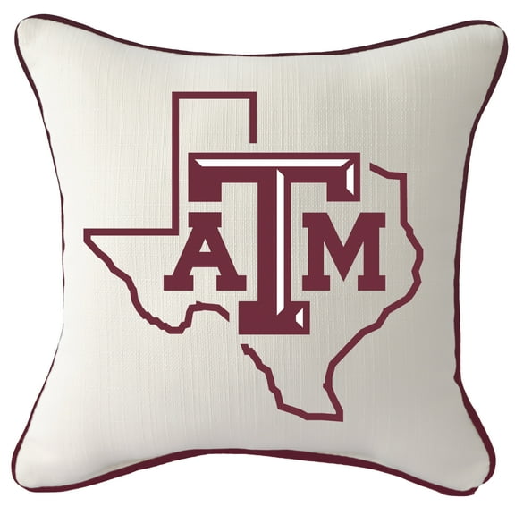 Texas A&M Aggies Logo Square Piped Pillow