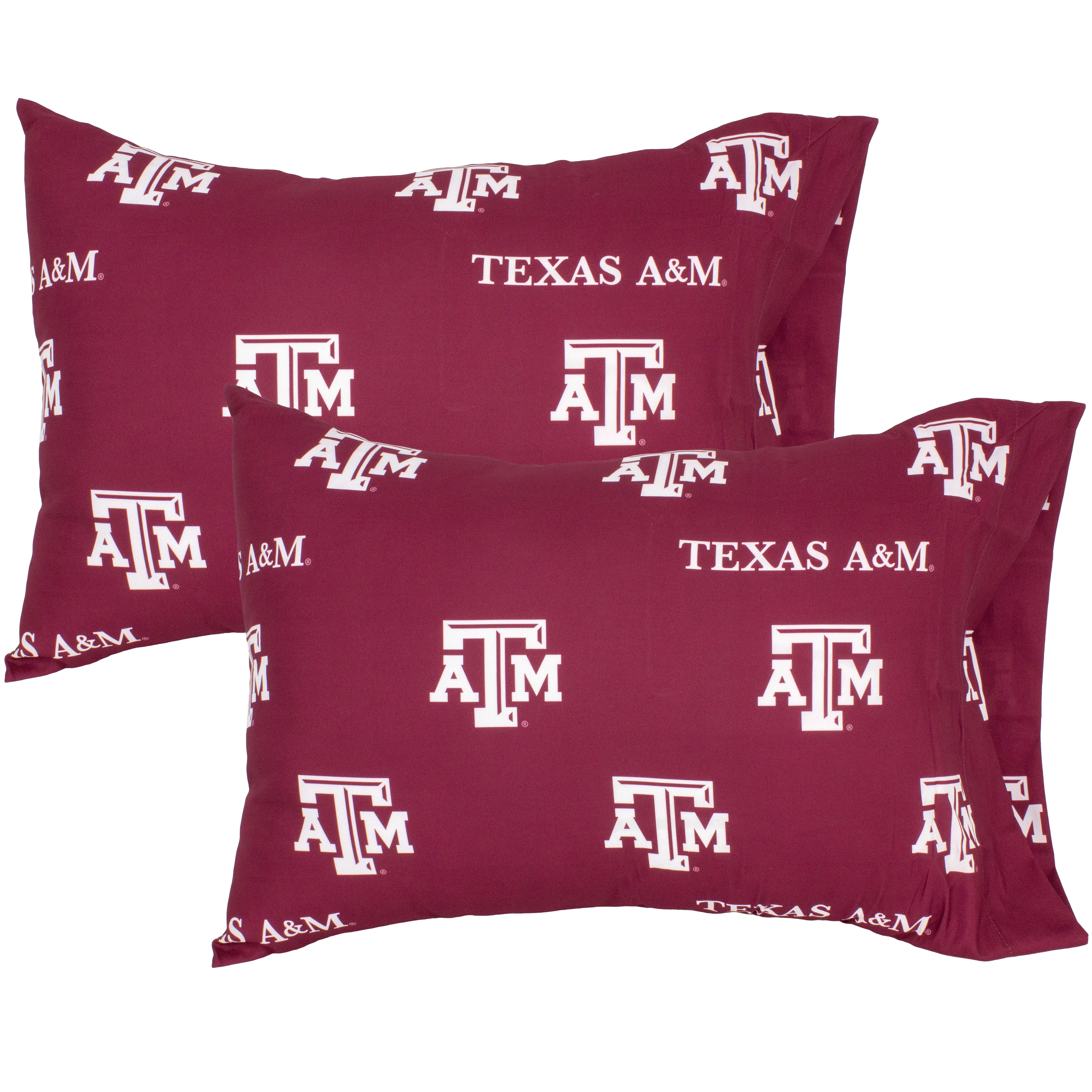 Texas A&M Aggies Pillowcase Pair, Standard, 20" x 30" (2 Standard Pillowcases)