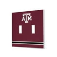 thumbnail image 1 of Texas A&M Aggies Stripe Design Double Toggle Light Switch Plate, 1 of 4