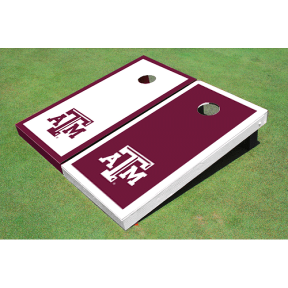 Texas A&M Alternating Border Cornhole Boards