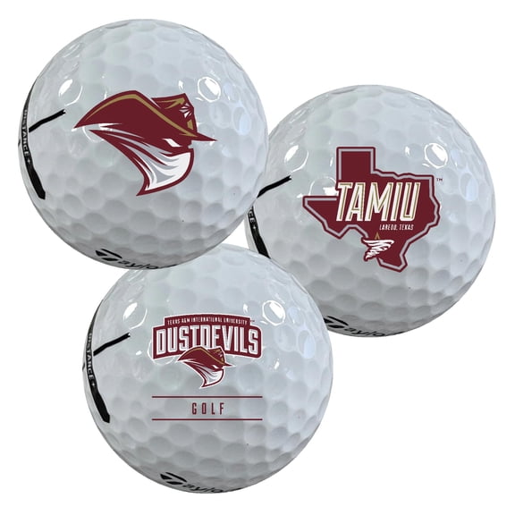 Texas A&M International University Dustdevils Logo Edition Taylormade Distance+ Golf Balls 12-Pack (Dozen)
