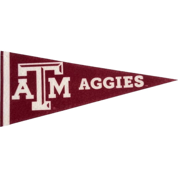 Texas A&M Mini Pennant - Size: 4" x 9" - Officially Licensed - 1 Pennant Per Pack