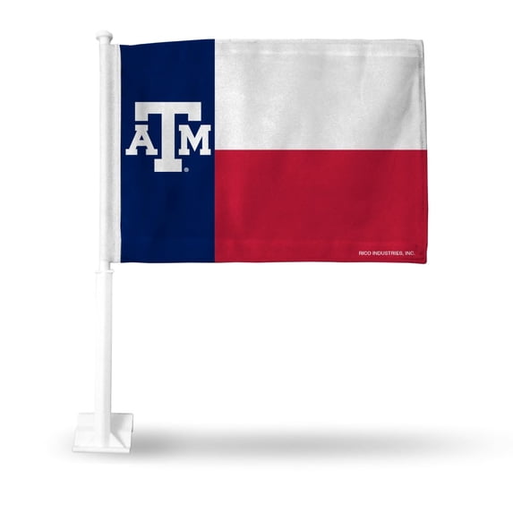 Texas-A&M-Aggie's State Flag 14x19 Double Sided Window Mount Car Flag