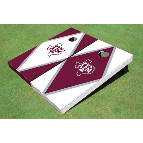 Texas A&M "State Outline" Alternating Diamond Cornhole Boards