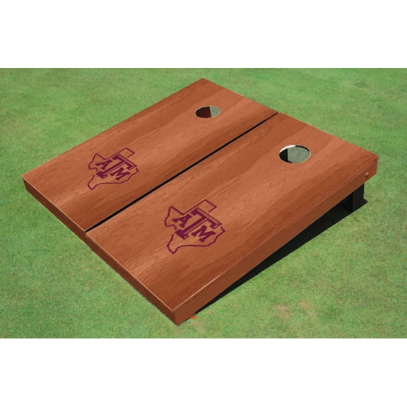 Texas A&M "State Outline" Solid Rosewood Cornhole Boards