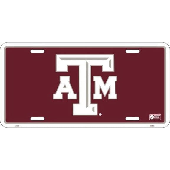Texas A & M University Collegiate Embossed Metal Novelty License Plate Tag