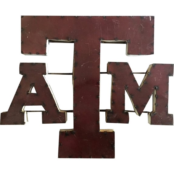 Texas AM University AM Logo Recycled Metal Wall Decor