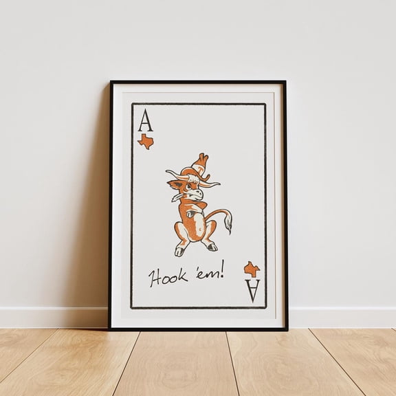 Texas Ace Card College Dorm Living Graduation University Of Texas Poster , Poster Print Only