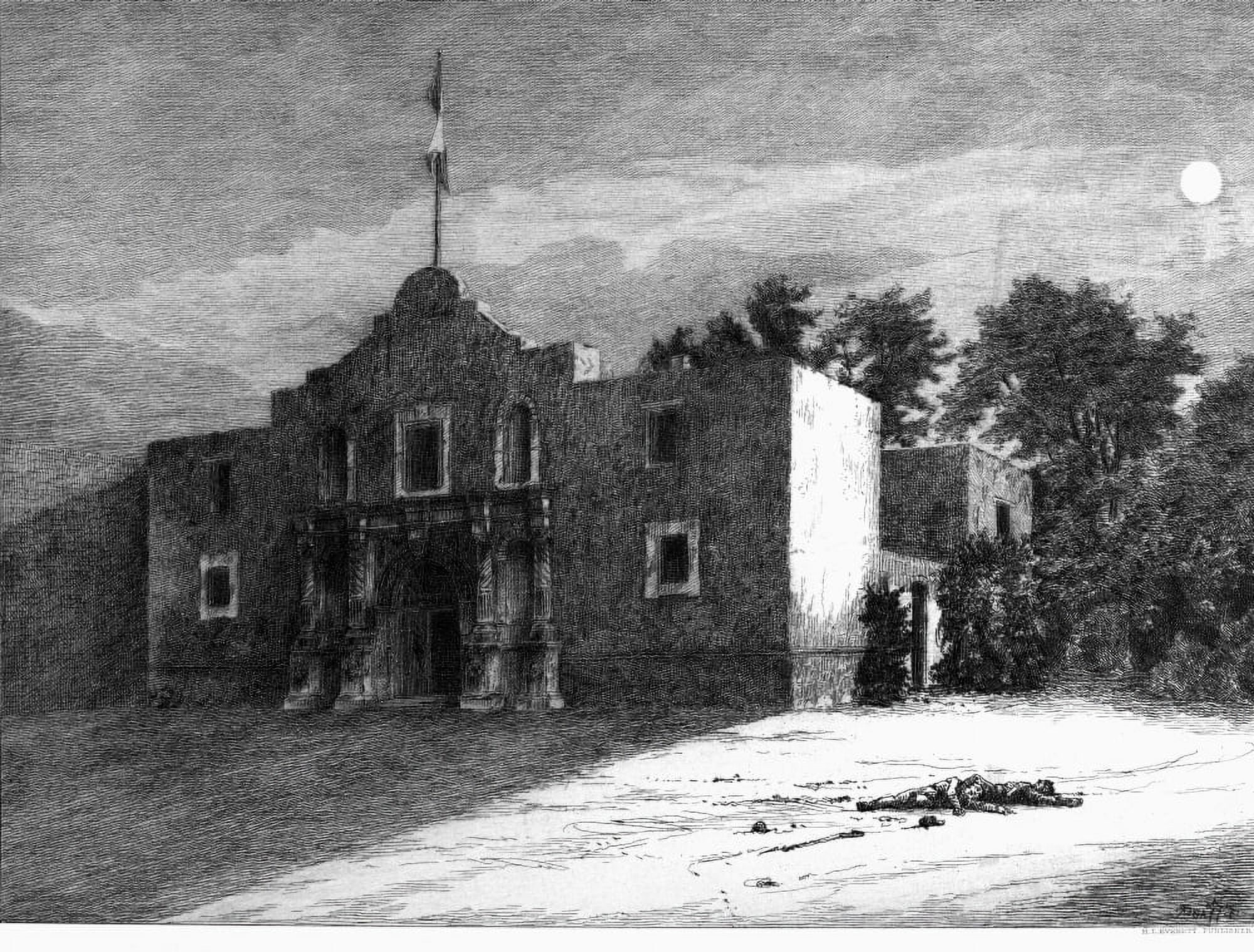 Texas Alamo, 1836. /Nthe Mission Of The Alamo, San Antonio, Texas
