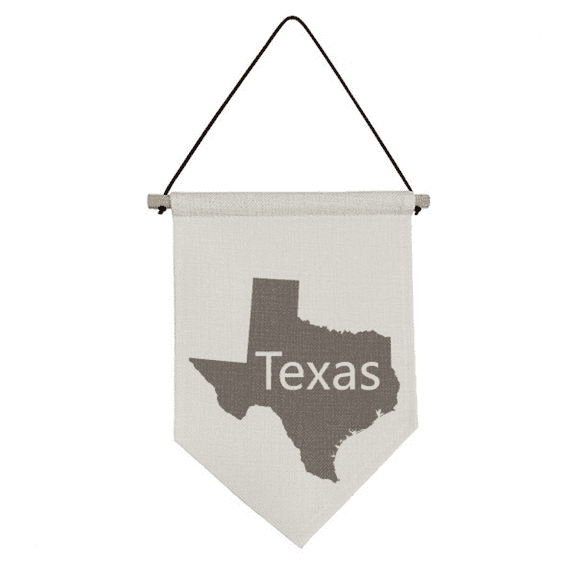 Texas America USA Map Outline Canvas Flag Hanging Wall Art Decor Banner