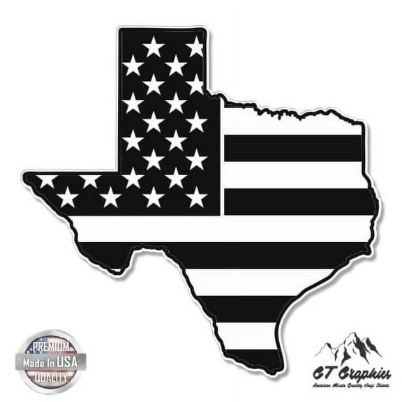 Texas American Tactical Military Flag - 3" Vinyl Sticker - For Car Laptop I-Pad Phone Helmet Hard Hat - Waterproof Decal