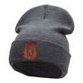 thumbnail image 1 of Texas Armidillo Embroidered 12 Inch Knitted Long Beanie - Dk Grey OSFM, 1 of 5