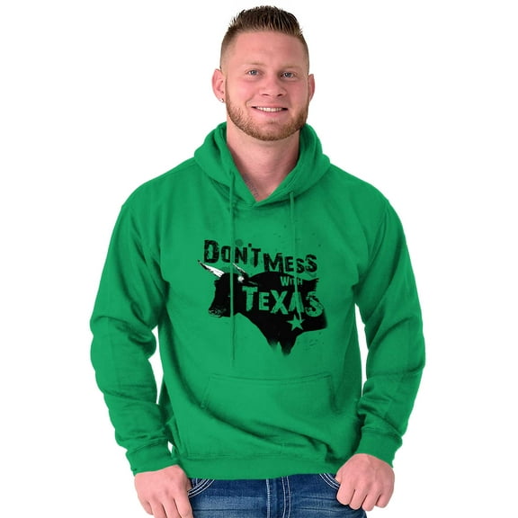 Texas Attitude Cool TX Cow Steer Bull Unisex Plus Fleece Graphic Hoodie Brisco Brands 5X