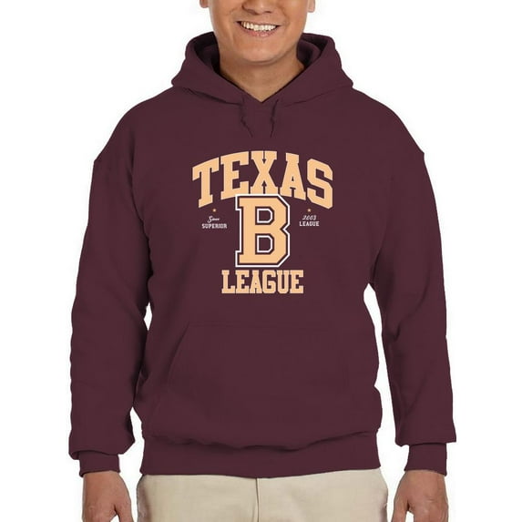 Texas B League Sport Style Hoodie Men -Image by Shutterstock, Male 3X-Large