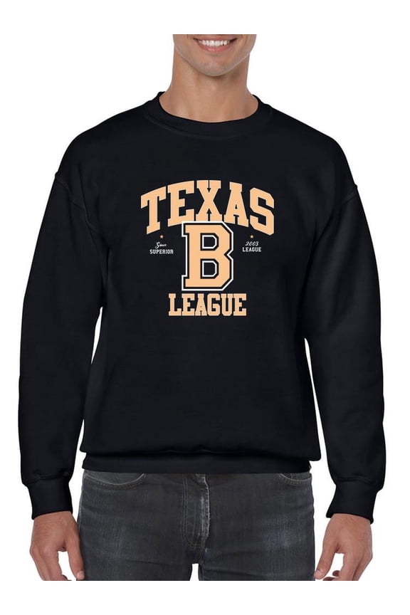 Texas B League Sport Style Sweatshirt Men -Image by Shutterstock, Male 4X-Large