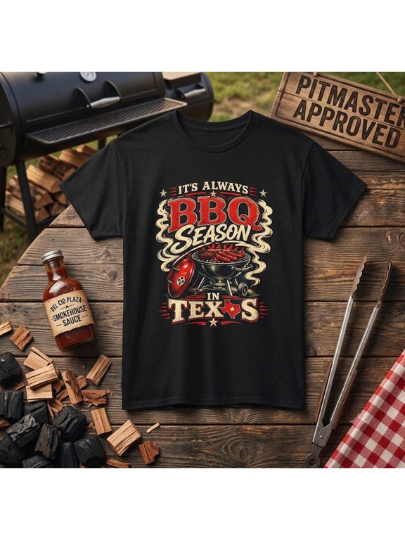 Texas BBQ T-Shirt, Vintage BBQ Graphic Tee, Smoker Shirt for Men, Grilling Dad Gift, Pitmaster Shirt, Cookout Gift, Gildan 5000