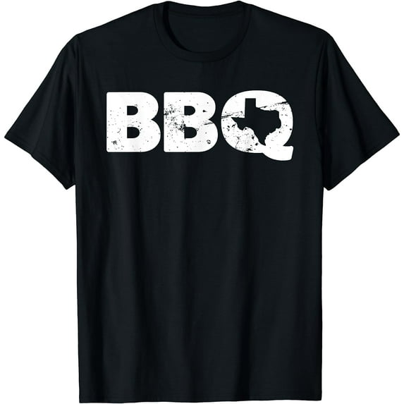 Texas BBQ novelty Texas Barbecue and Map vintage BBQ T-Shirt