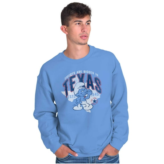 Texas Bigger Funny Lone Star Smurfs Unisex Plus Size Sweatshirt Brisco Brands 5X