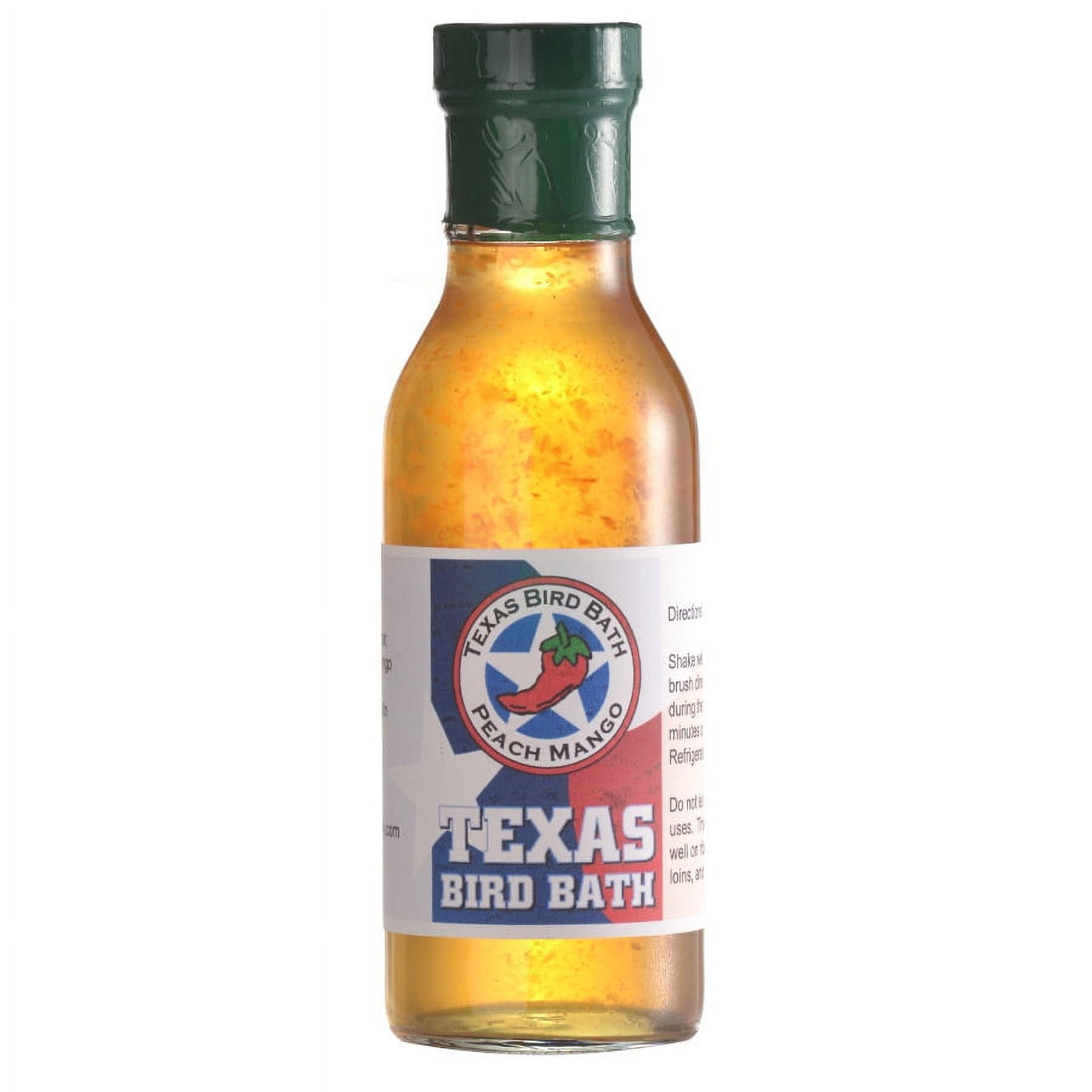 Texas Pepper Jelly Peach Mango Habanero Heat Bird Bath Glaze Sauce 12 Oz Bottle