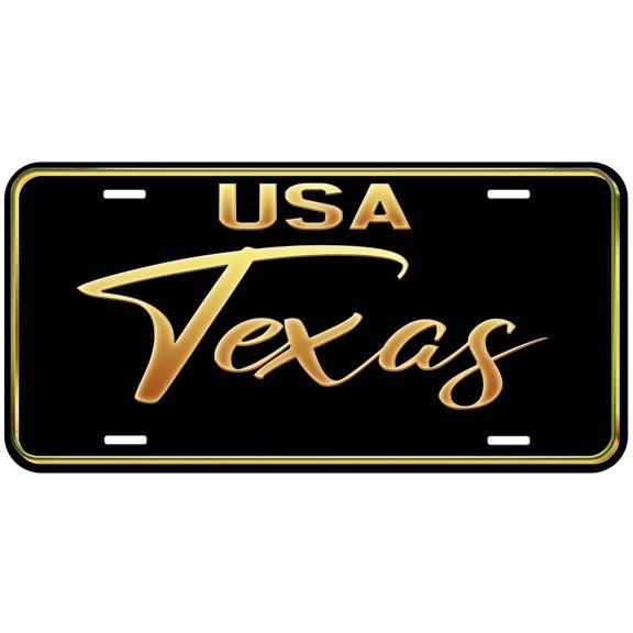 Texas Black-G Curved Novelty Car Auto License Plate