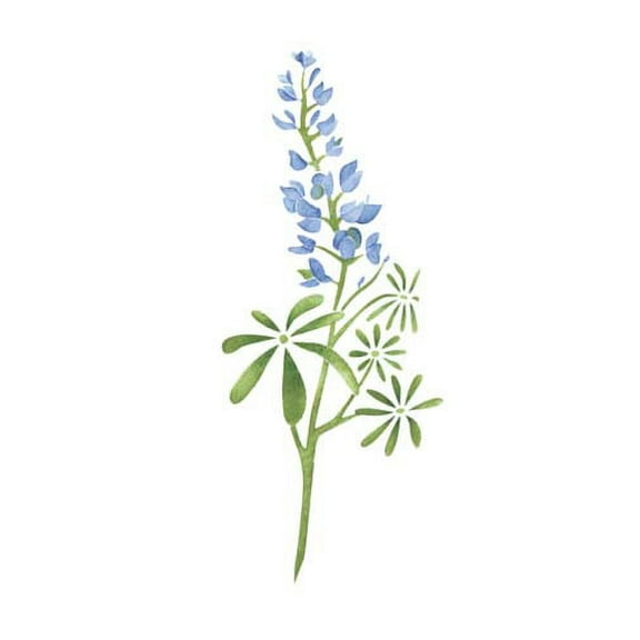 Texas Bluebonnet Flower Wall Stencil SKU #2987 by Designer Stencils