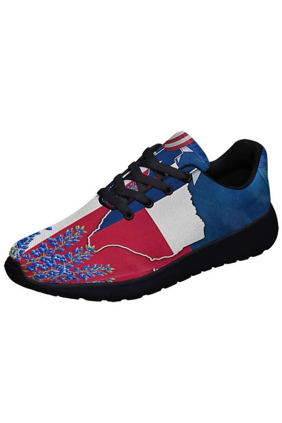 Texas Bluebonnet Shoes Sneakers Black Size 9.5