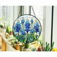 thumbnail image 1 of Texas Bluebonnet Suncatcher, Stained Glass Window Hanging, Texas State Flower, Wildflowers Sun Catcher, Mothers Day Gift For Mom Grandma, 1 of 6