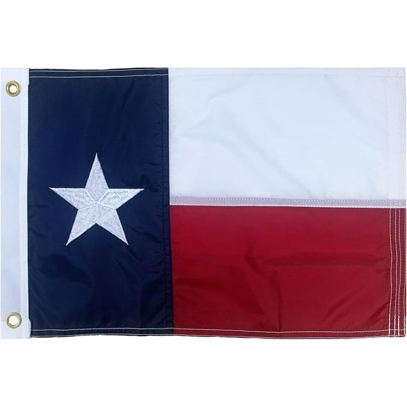 Texas Boat Flag 16x24 American Texas Flags for Boat Cabin Flags,Yacht Nautical Flag Nylon Flags with Sewn Stripes and 2 Brass Grommets Water-resistant