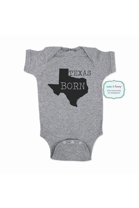 Texas Born Map - wallsparks cute & funny Brand - baby one piece bodysuit - Great baby shower gift!