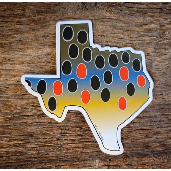 Texas Brown Trout Skin Sticker Decal