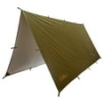 thumbnail image 1 of Texas Bushcraft Military Green 70D Nylon 10" X 10", 15000 mm Thickness Rip Stop Tarp, 1 of 11