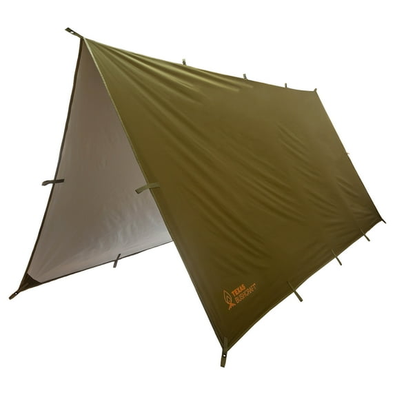 Texas Bushcraft Military Green 70D Nylon 10" X 10", 15000 mm Thickness Rip Stop Tarp