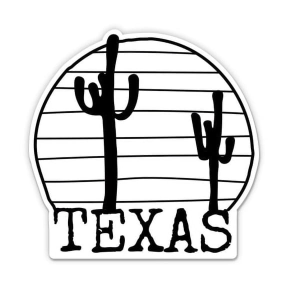 Texas Cactus - 12" Vinyl Sticker Waterproof Decal