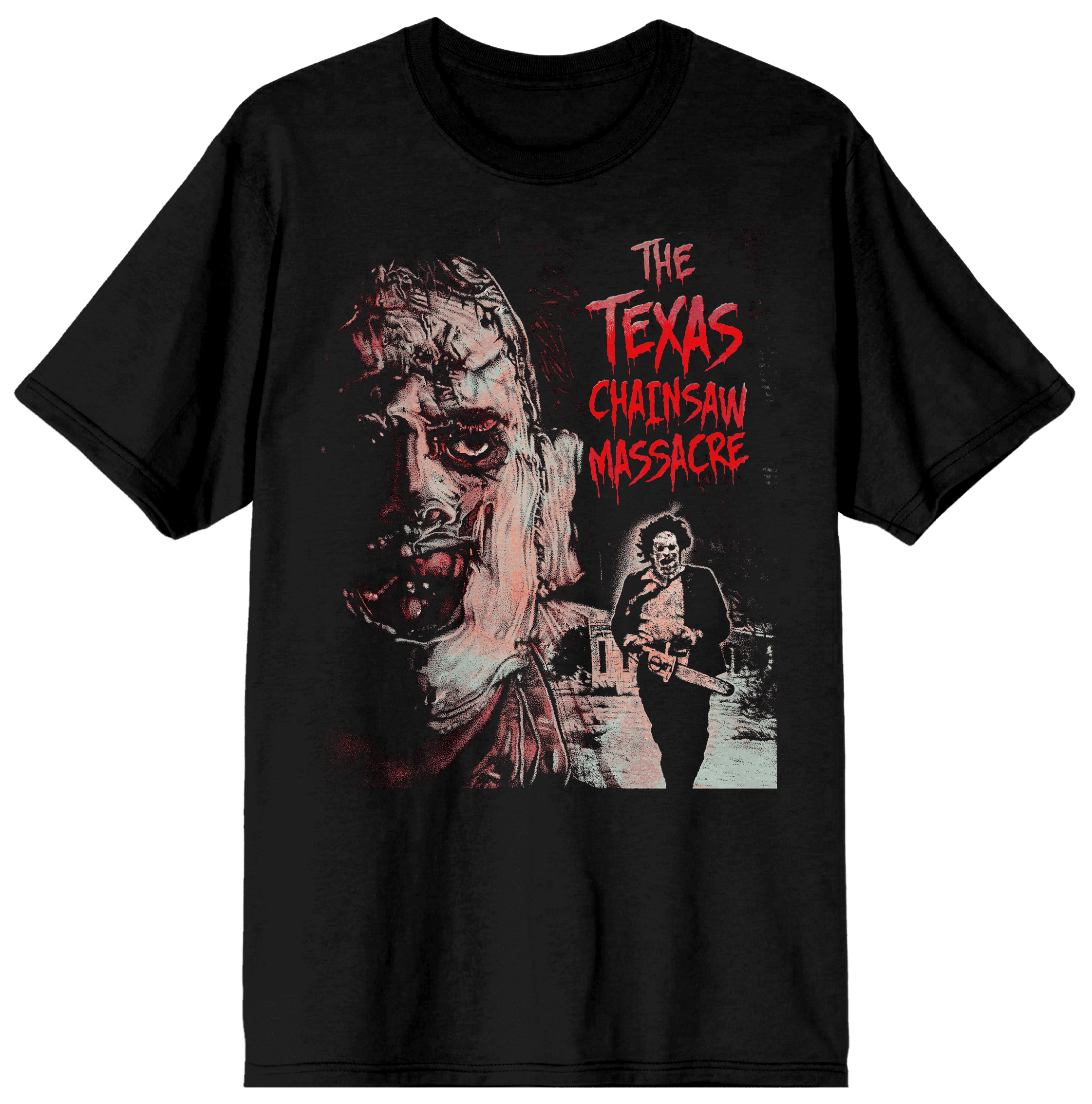 leatherface dress shirt Rock Off The Texas Chainsaw Massacre 'Leather Face' Unisex Long Sleeve Shirt (US, Alpha, Medium, Regular, Regular, Black)