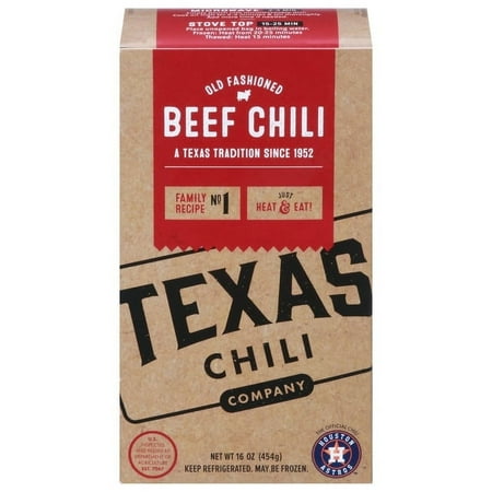 Texas Chili Company Beef Chili 16 oz Bag in Box Refrigerated Fully Cooked
