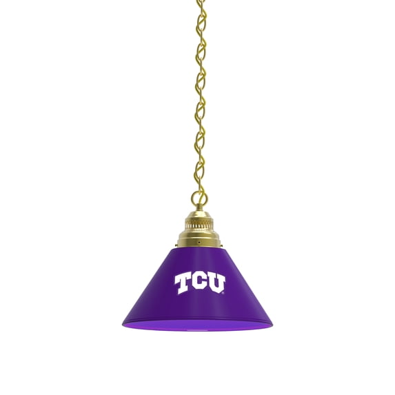 Texas Christian University Pendant Light with Brass Fixture