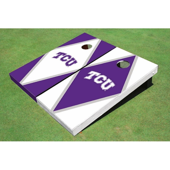 Texas Christian University "TCU" Alternating Diamond Cornhole Boards