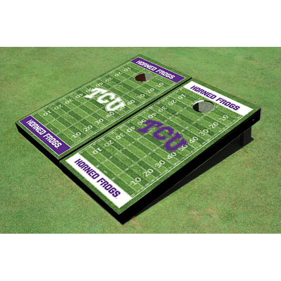 Texas Christian University "TCU" Alternating Football Field Custom Cornhole Boards