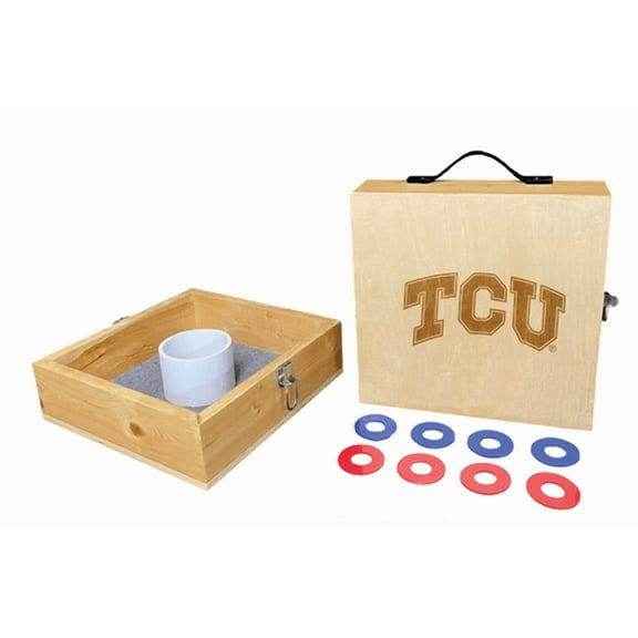 Texas Christian University "TCU" Engraved Square Washer Toss Set