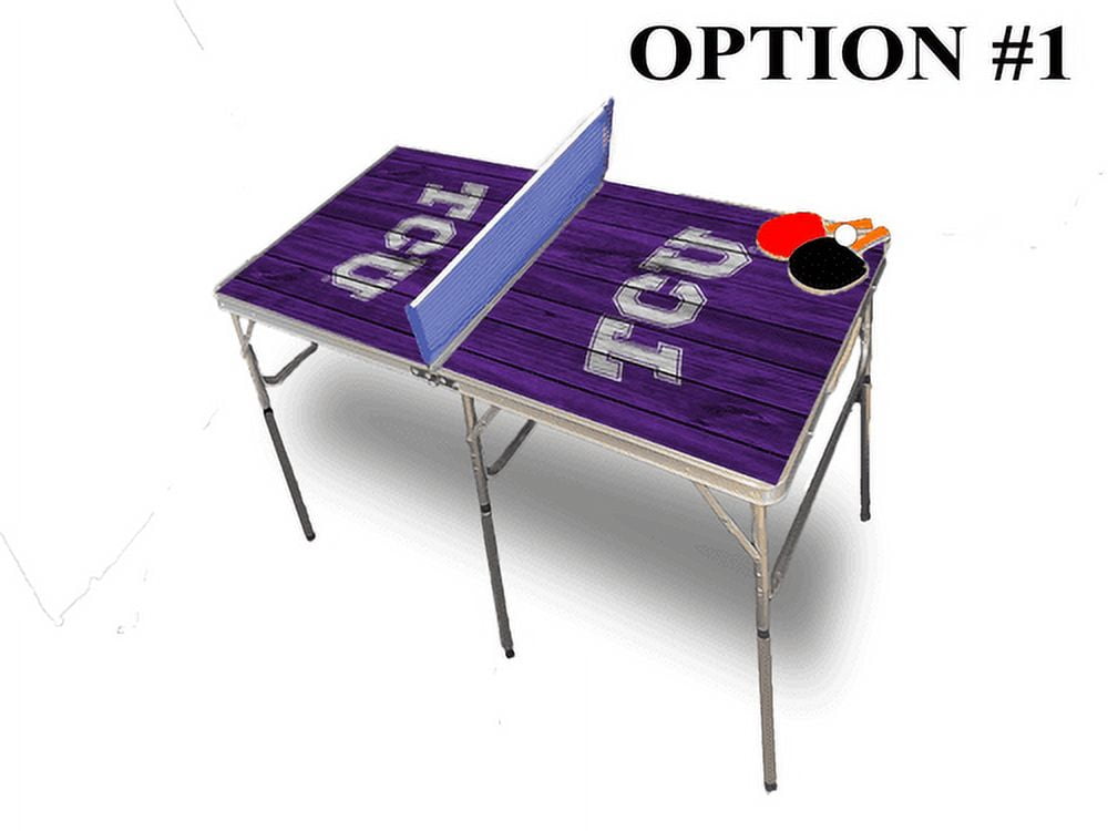 Texas Christian University "TCU" Portable Table Tennis Ping Pong Folding Table w/Accessories
