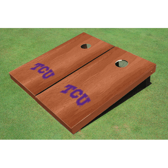 Texas Christian University "TCU" Solid Rosewood Cornhole Boards
