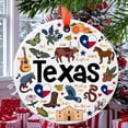 thumbnail image 1 of Texas Christmas Ornament, Ceramic/Acrylic Ornament, Special Keepsake for Mother, Valentine Ornament Gift, Seasonal Festival Keepsake, Collectible 2025, 1 of 5