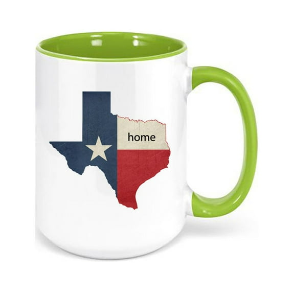 Texas Coffee Mug, Texas Is Home, Texas Cup, TX Mug, TX Is Home Mug, Texan Mug, Gift For Him, Lone Star State, TX Cup, Gift For Texas, Mugs, GREEN