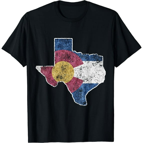 Texas Colorado Flag Family USA Home State T-Shirt