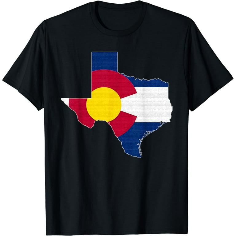 Texas Colorado Flag T-Shirt Texas Colorado Flag T-Shirt